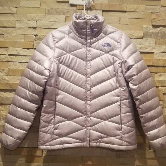 North Face Purple Womens Medium Quilted Winter Puffer 550 Down Jacket Puff Coat